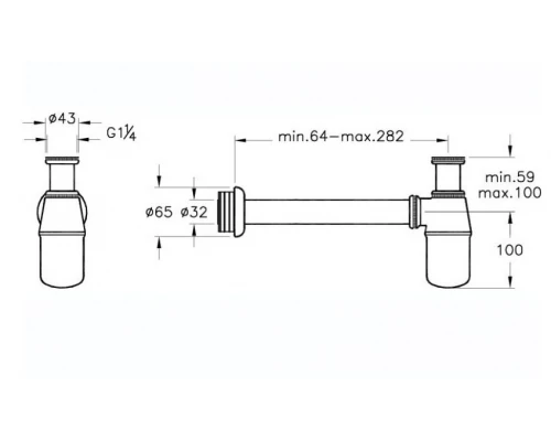 Сифон Vitra A45122 для раковины