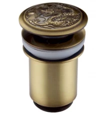 Донный клапан Zorg Antic AZR 1 BR с переливом, античная бронза