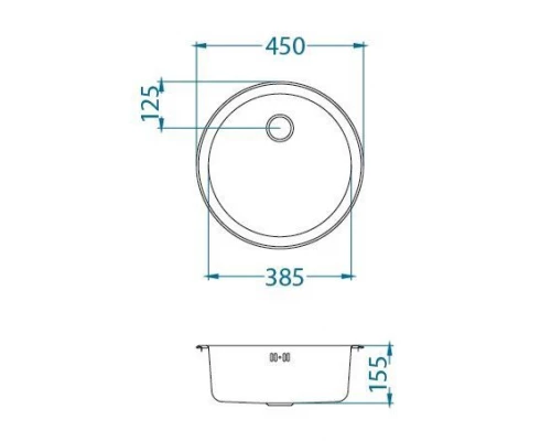 Мойка кухонная Alveus FORM 10 NAT слив 90 мм, 1084837