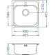 Мойка кухонная Alveus BASIC 140 LEI-90 465 x 465 1100905