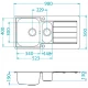 Мойка кухонная Alveus LINE MAXIM 10-SAT 980 X 500 1089610