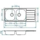 Мойка кухонная Alveus LINE 100 SAT-90 1160 x 500 1087978