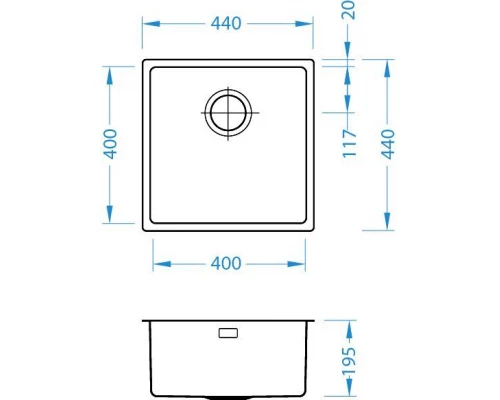 Мойка кухонная Alveus Kombino 30 1100235, хром