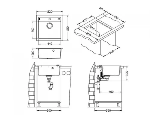 Мойка кухонная Alveus Formic 20 1103762