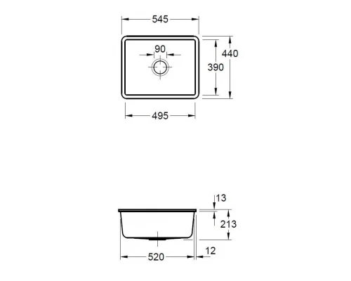 Мойка кухонная Villeroy&Boch Subway 60 SU 331001R1 под столешницу