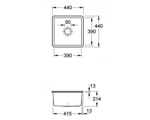 Мойка кухонная Villeroy&Boch Subway 50 SU 332501R1 под столешницу