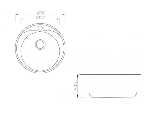Мойка Zorg Inox SZR-510/205-BRONZE