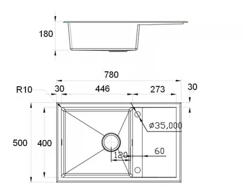 Мойка Zorg ST Hummer SH R 7850 ONIX