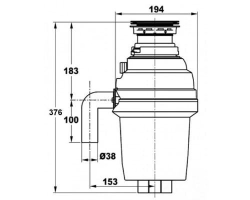 Измельчитель пищевых отходов Zorg ZR-38D