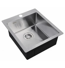 Мойка Zorg Light ZL R 450510, 45 х 51 см, брашированная матовая нержавеющая сталь