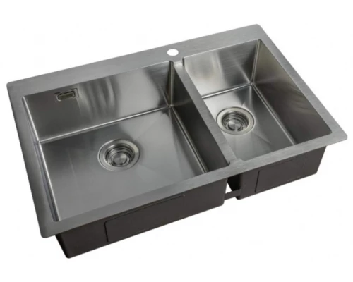 Мойка Zorg Light ZL R 780-2-510-L/R, 78 х 51 см, брашированная матовая нержавеющая сталь