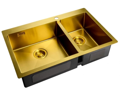 Мойка Zorg Light ZL R 780-2-510-L/R Bronze, 78 х 51 см, бронза