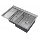 Мойка Zorg Inox R 5178-2-R/L, 78 х 51 см, брашированная матовая нержавеющая сталь
