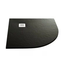 Поддон Acquabella Base 90 x 90 см четверть круга, из искусственного мрамора с сифоном и решеткой, цвет черный