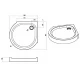 Поддон для душа Am.Pm Like Round, 95 x 95 см, W83T-333-095W