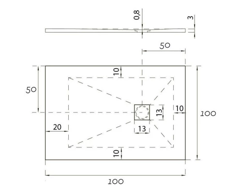 Душевой поддон Aquanet Pleasure 100 x 100 x 3 см