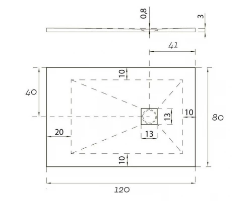Душевой поддон Aquanet Pleasure 120 х 80 см, прямоугольный, черный камень, 258890
