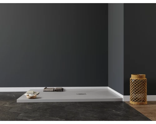 Душевой поддон Aquanet Pleasure 140 х 80 см, прямоугольный, серый камень, 258878