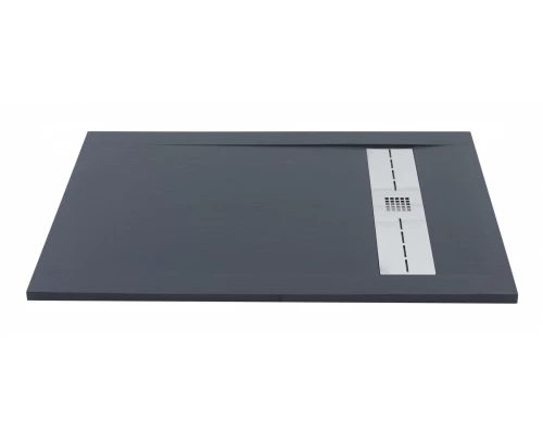 Душевой поддон Aquanet Delight 140 х 80 см, прямоугольный, черный камень, 258898