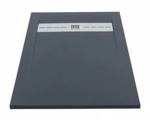 Душевой поддон Aquanet Delight 140 х 80 см, прямоугольный, черный камень, 258898