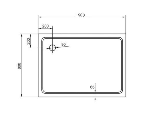 Поддон душевой Cezares SMC TRAY-M-AH-90/80-35-W