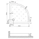 Душевой поддон Grossman 90 х 90х16 см, четверть круга, GR-119009020