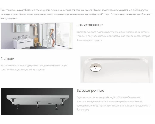 Поддон Ravak Gigant Pro Chrome, 120 x 90 см, из искусственного камня, белый, XA04G701010