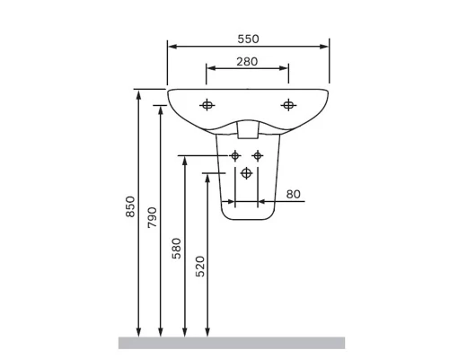Полупьедестал Am.Pm Like C804970WH