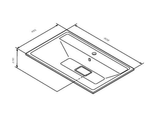 Раковина Am.Pm Inspire 2.0 M50AWPX0801WG искусственный мрамор, 80 см, с переливом