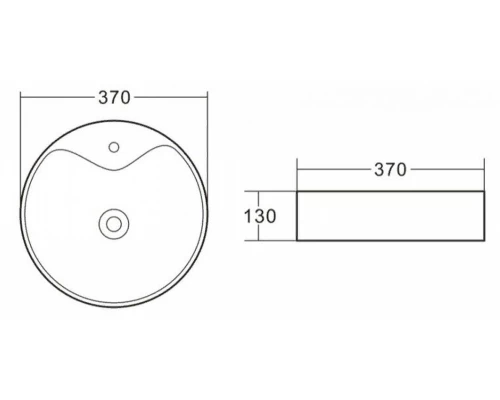 Раковина BelBagno BB1400 накладная 37 х 37 х 13 см