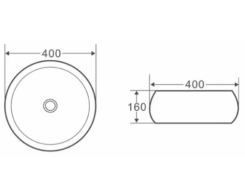 Раковина BelBagno BB1065 накладная 40 х 40 х 16 см