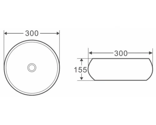 Раковина BelBagno BB1114 накладная 30 х 30 х 15.5 см