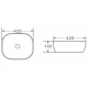 Раковина BelBagno BB1301 накладная 42.5 х 42.5 х 14.5 см