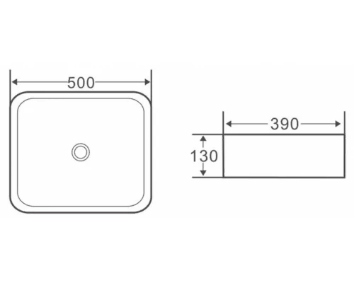 Раковина BelBagno BB1304 накладная 50 х 39 х 13 см