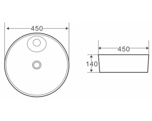 Раковина BelBagno BB1306 накладная 45 х 45 х 14 см