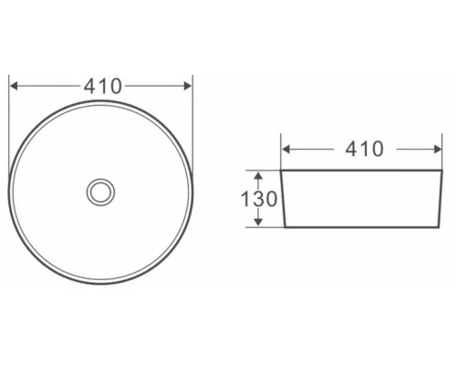 Раковина BelBagno BB1315 накладная 41 х 13 см, белая