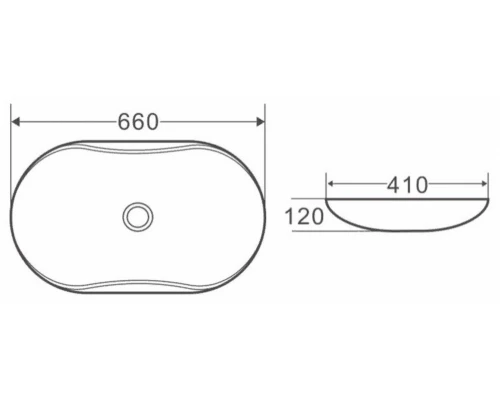 Раковина BelBagno BB1334 накладная 66 х 41 х 12 см
