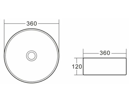 Раковина BelBagno BB1357 накладная 36 х 36 х 12 см