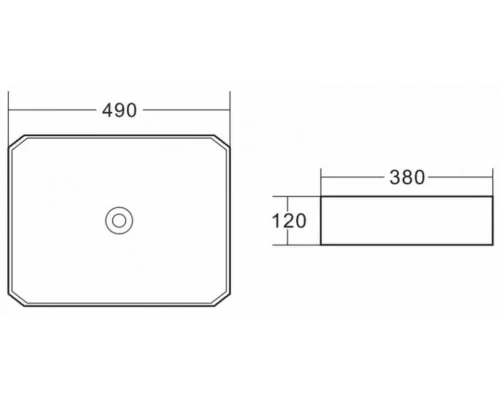 Раковина BelBagno BB1386 накладная 49 х 38 х 12 см
