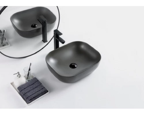 Раковина BelBagno BB1302-H311, 50 х 40 см, накладная, цвет серый матовый