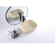 Раковина BelBagno BB1302-H316, 50 х 40 см, накладная, цвет бежевый матовый