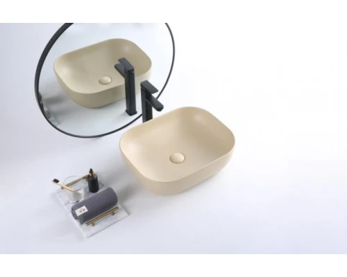 Раковина BelBagno BB1302-H316, 50 х 40 см, накладная, цвет бежевый матовый