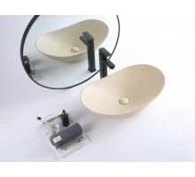 Раковина BelBagno BB1404-H316 накладная 60 х 36 х 15 см, цвет бежевый матовый