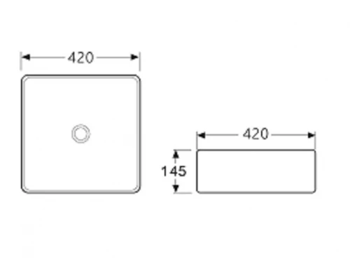 Раковина Ceramica Nova Form CN2002 41 x 41 x 14.5 см накладная