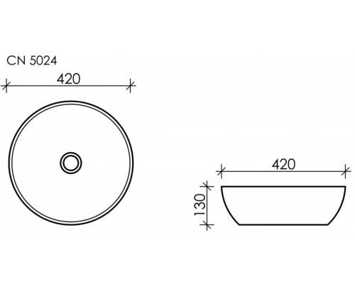 Раковина Ceramica Nova Element CN5024, 42 x 42 x 13 см, белая