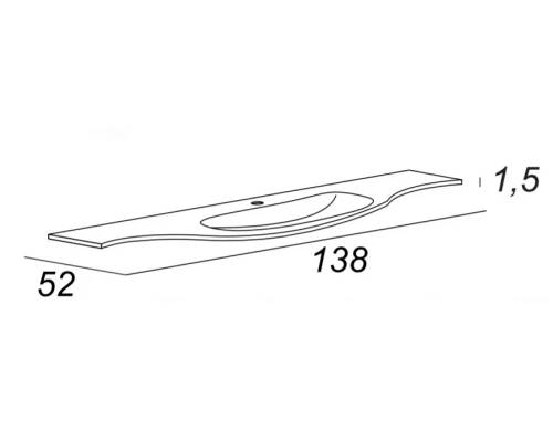 Раковина Cezares Vague 82411, стекло