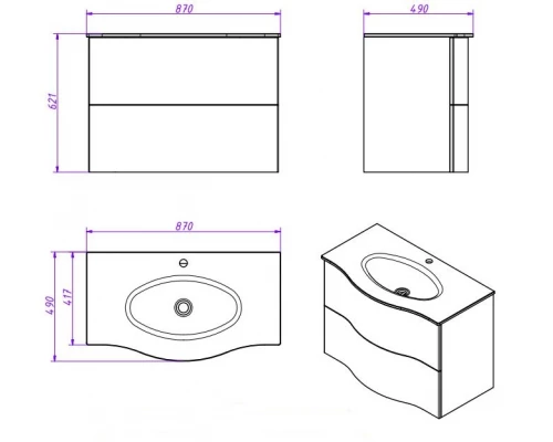 Раковина-столешница Cezares Petalo PETALO-ORO-900-VTR стеклянная