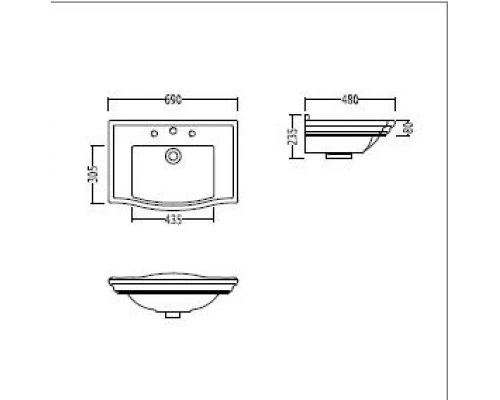 Раковина Devon&Devon Westminster, IBLG(1-3)FWES