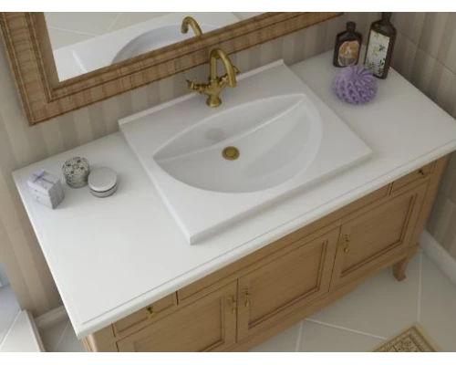 Раковина Эстет Белла 1-0016, искуственный камень, 60*48 см