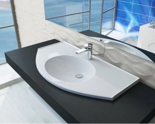 Раковина Эстет Флорида 1-0002, искуственный камень, 100*52,5 см